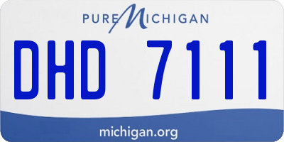 MI license plate DHD7111