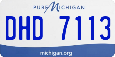 MI license plate DHD7113