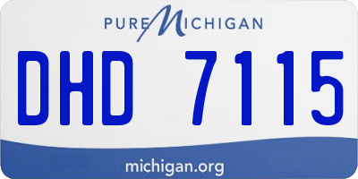 MI license plate DHD7115