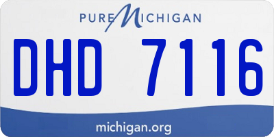 MI license plate DHD7116