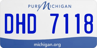 MI license plate DHD7118