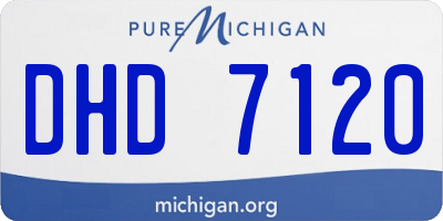 MI license plate DHD7120
