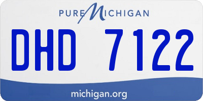 MI license plate DHD7122