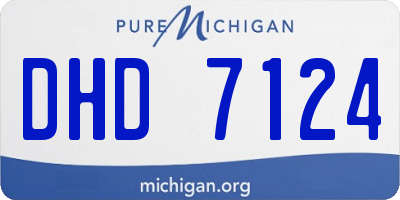 MI license plate DHD7124