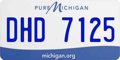 MI license plate DHD7125