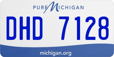 MI license plate DHD7128