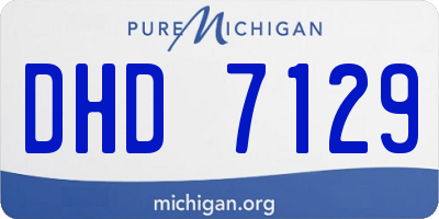 MI license plate DHD7129