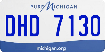 MI license plate DHD7130