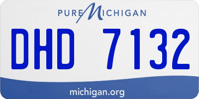MI license plate DHD7132