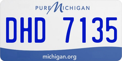 MI license plate DHD7135