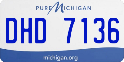 MI license plate DHD7136