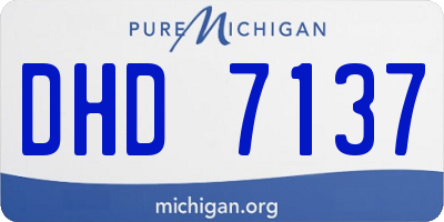 MI license plate DHD7137