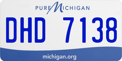 MI license plate DHD7138