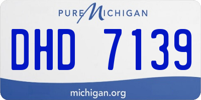 MI license plate DHD7139