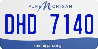 MI license plate DHD7140