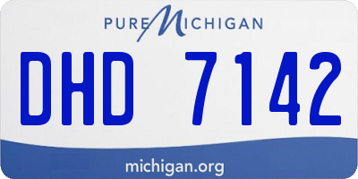 MI license plate DHD7142