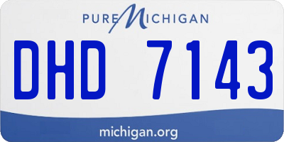 MI license plate DHD7143