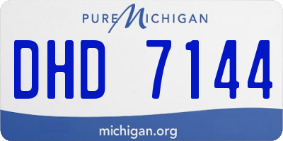 MI license plate DHD7144