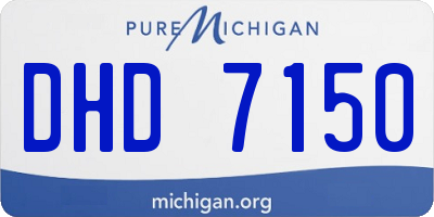 MI license plate DHD7150