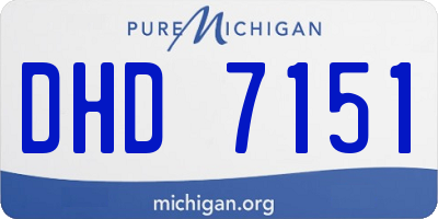 MI license plate DHD7151