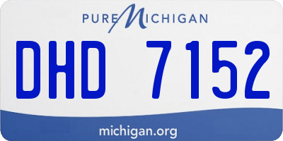 MI license plate DHD7152