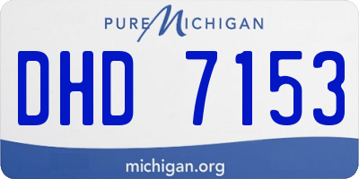 MI license plate DHD7153
