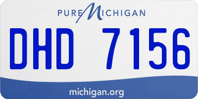 MI license plate DHD7156