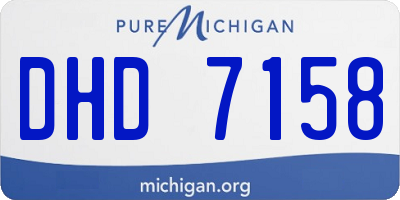 MI license plate DHD7158