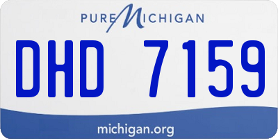 MI license plate DHD7159