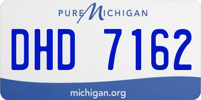 MI license plate DHD7162