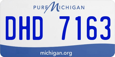 MI license plate DHD7163