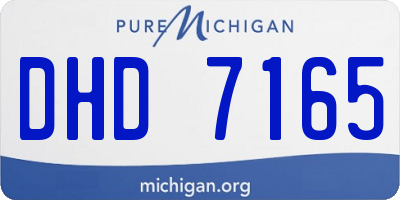 MI license plate DHD7165