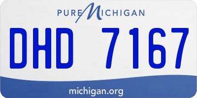 MI license plate DHD7167