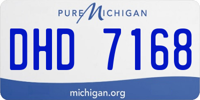 MI license plate DHD7168