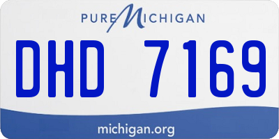 MI license plate DHD7169