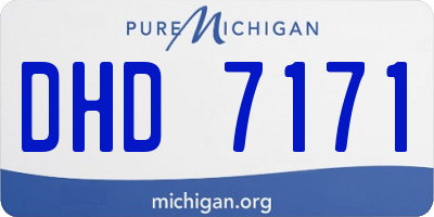 MI license plate DHD7171