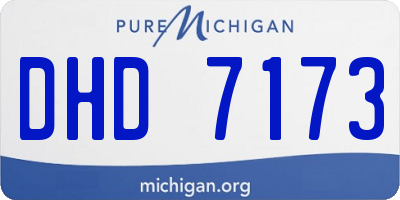 MI license plate DHD7173