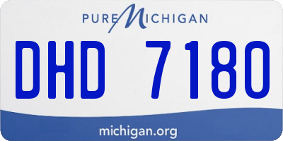 MI license plate DHD7180