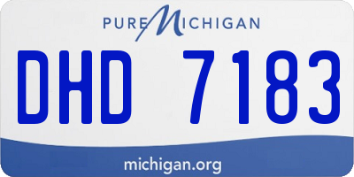 MI license plate DHD7183