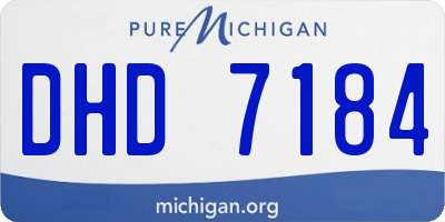 MI license plate DHD7184