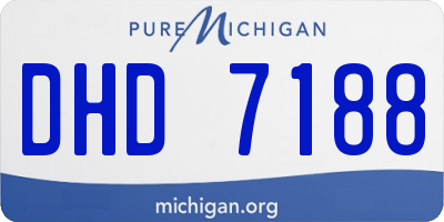 MI license plate DHD7188