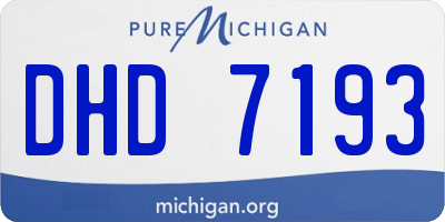 MI license plate DHD7193