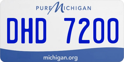 MI license plate DHD7200