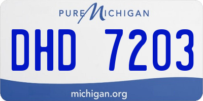 MI license plate DHD7203