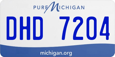 MI license plate DHD7204