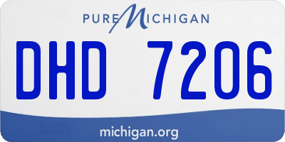 MI license plate DHD7206
