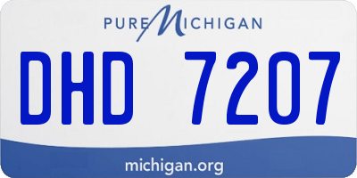 MI license plate DHD7207