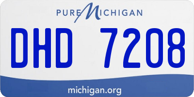 MI license plate DHD7208