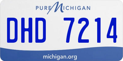 MI license plate DHD7214