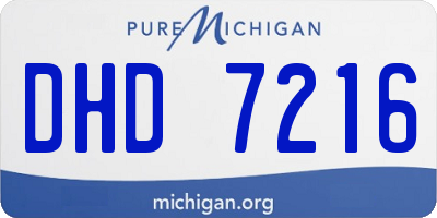 MI license plate DHD7216